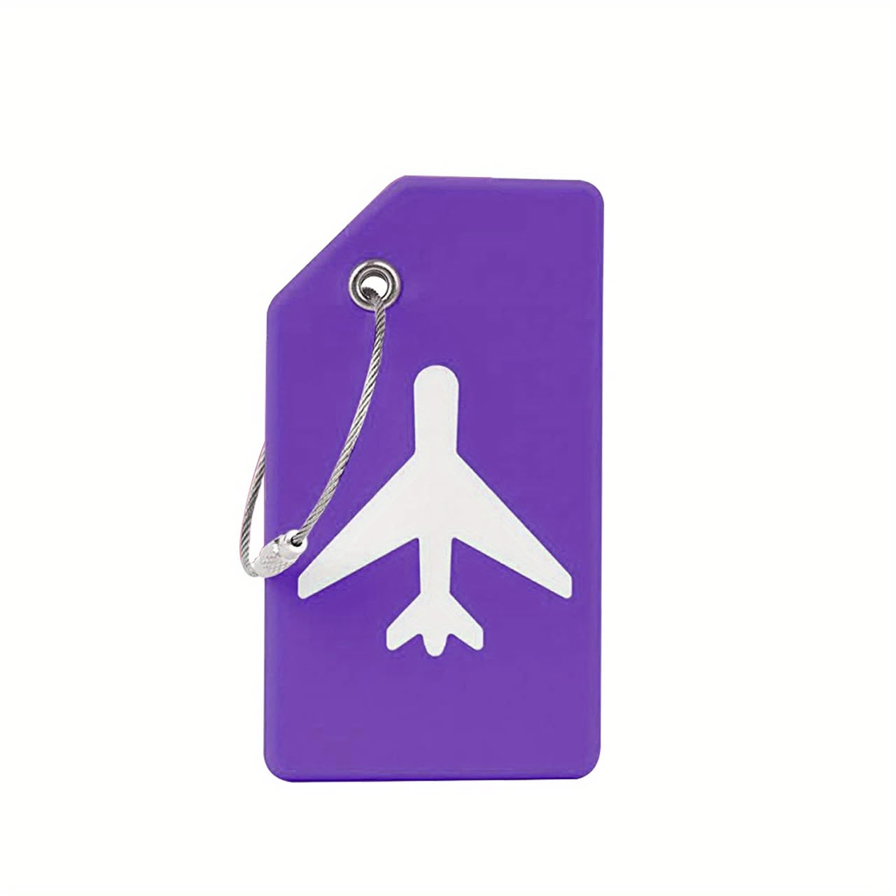 Purple Silicone Luggage Tag