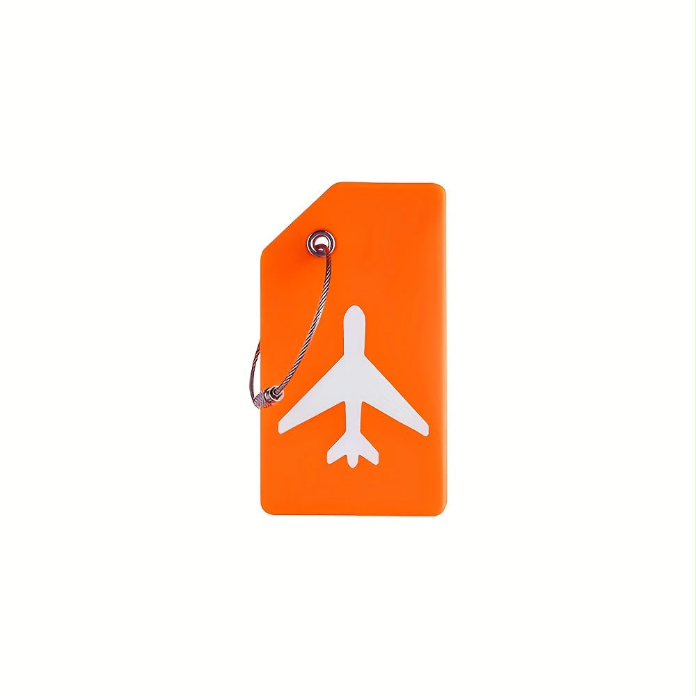 Bright Orange Silicone Luggage Tag