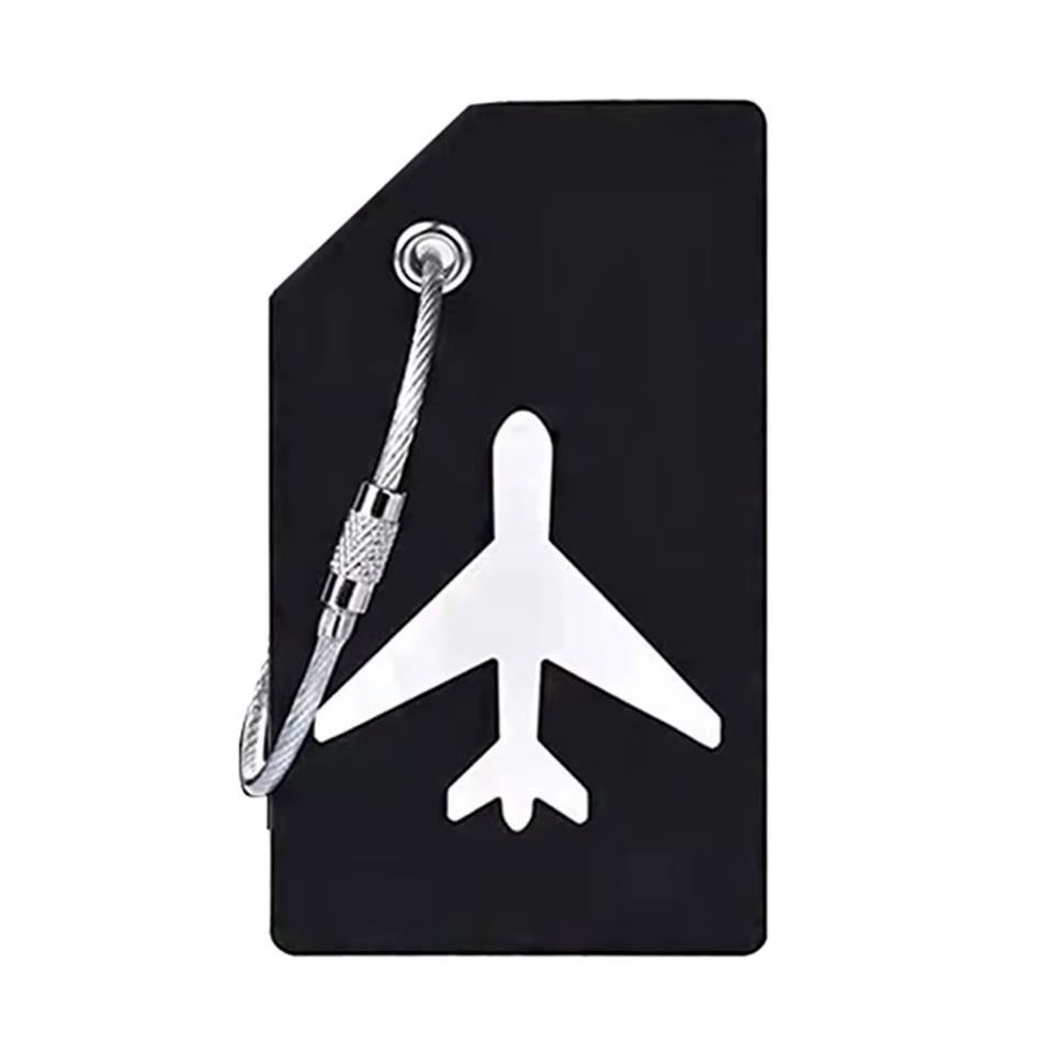 Black Silicone Luggage Tag