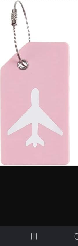 Pink Silicone Luggage Tag