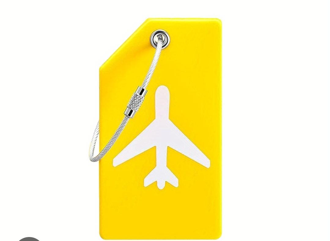 Bright Yellow Silicone Luggage Tag